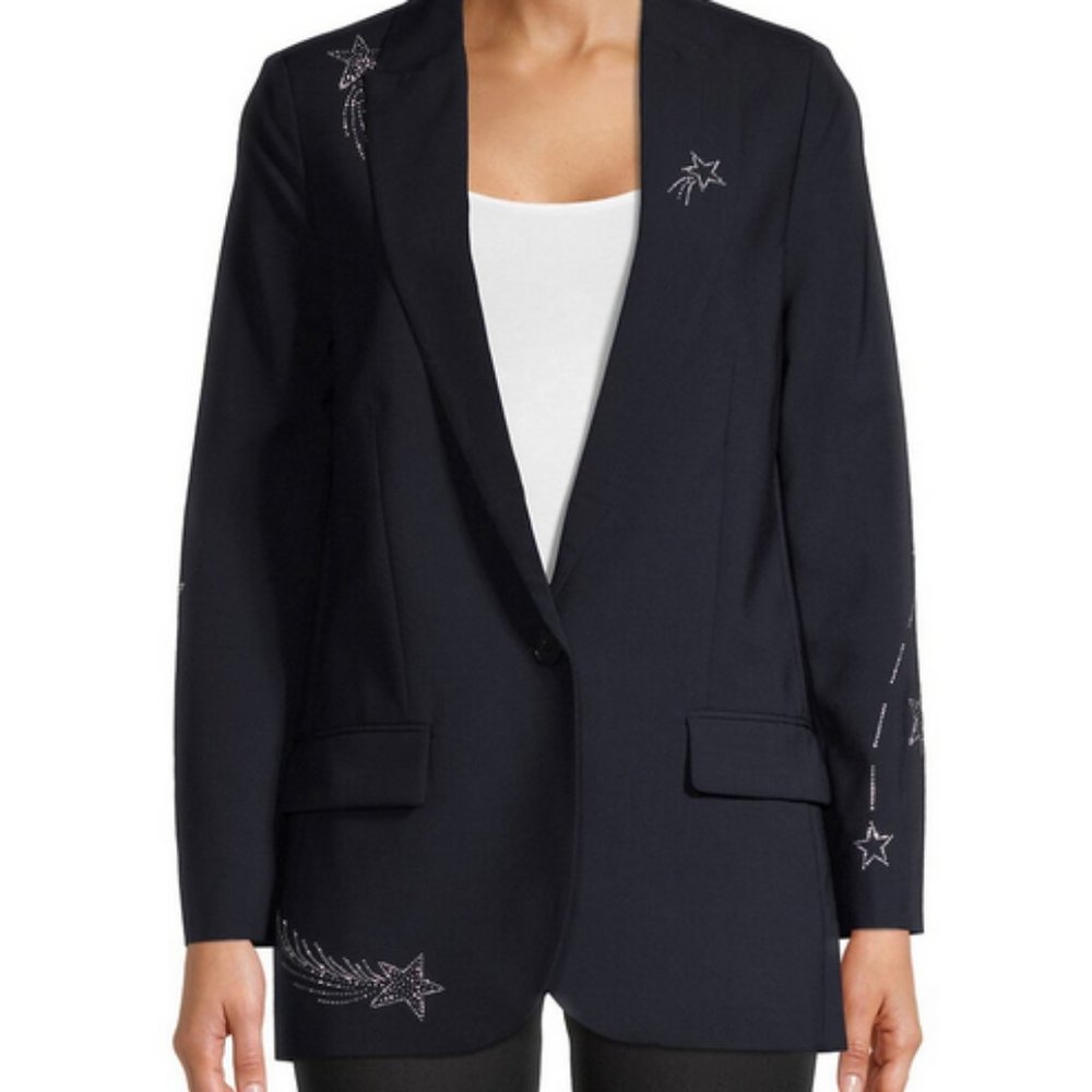 Zadig & Voltaire Viva Shooting Stars Virgin Wool Oversized Blazer with Tags